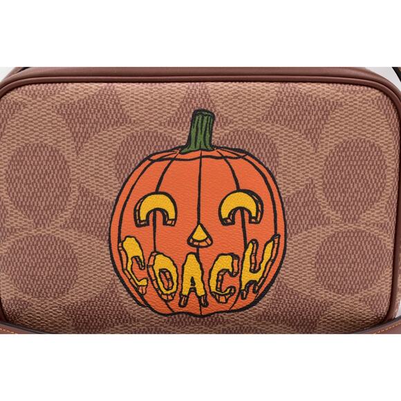 Coach Jamie Camera Bag In Signature Canvas With Halloween Print Pumpkin NWT 2025 - Picture 8 of 16